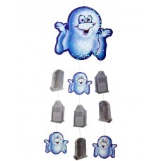 Ghost And Gravestone Hanging Decoration
