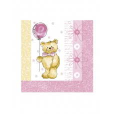 Teddy Bear Pink Party Napkins Teddy Bear Pink Party Napkins