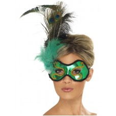 Emerald Peacock With Side Feather Detail