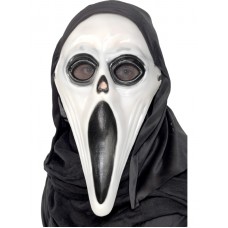 Glow In The Dark Screamer Mask, Black And White