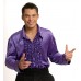 Purple Velvet Disco Shirt                                      