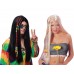 Long Hair Wig W/beads And Ribbons Assortment                   