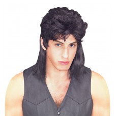Mullet Wig                 Black                               