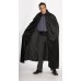 Long Black Crushed Velvet Cape           Black                 