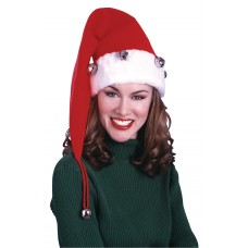 Extra Long Santa Hat W/bells                                   