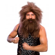 Prehistoric Wig And Beard    Brown                             