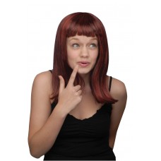 Shoulder Length Wig   Red/black