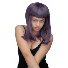 Shoulder Length Wig  Purple/black
