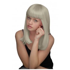 Shoulder Length Wig-  Silver