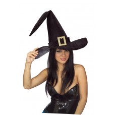 Black Witch Hat W/buckle                                       