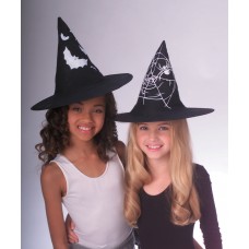 Child Fabric Witch Hat Assortment                              