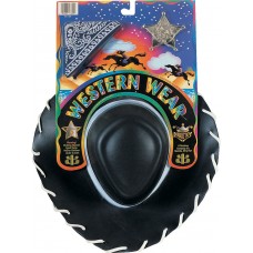 Western Wear Hat Set         Black                             