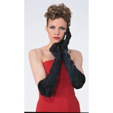 Long Velvet Gloves (blk)