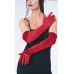 Long Velvet Gloves (red)