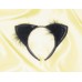 Faux Leather Black Cat Ears                                    