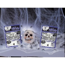 20 Gram Wh Spider Web W/4 Plastic Spider                       