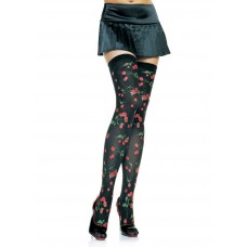 Cherry Print Thigh Highs