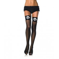Vinyl Skull Thigh Highs