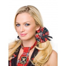 Plaid School Girl Hair Bows