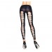 Shredded Back Footless Tights