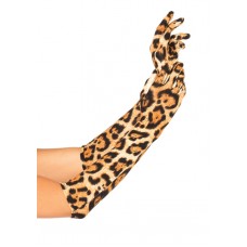 Leopard Elbow Length Gloves