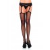 Sheer Stockings With Attached Suspender Belt