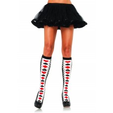 Card Print Knee Highs