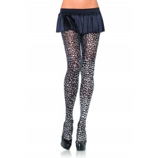 Foil Leopard Print Tights