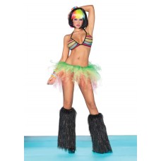 Rainbow Fishnet Set