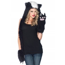 Skunk Hood And Scarf Set Skunk Hood And Scarf Set