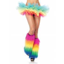 Furry Rainbow Leg Warmers