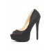 Rhinestone Peep Toe Shoe