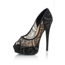 Lace Peep Toe Shoe