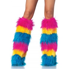 Neon Furry Leg Warmers