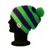Navy Blue And Green Harris Beanie