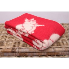 Funny Pig In Red Quirky Throw