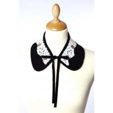 Crochet Trim Collar With Gems And Pearls Crochet Trim Collar With Gems And Pearls