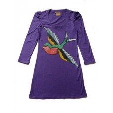 Swallow Jersey Dress In Purple