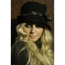 Black Hat With Ribbon - Sonia 49