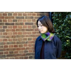 Handmade Neck Piece 6, Green Mohair