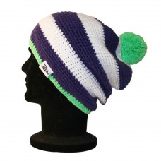 Green, White And Purple Islay Beanie