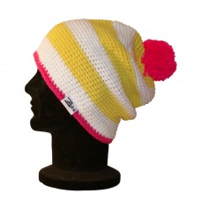 White, Yellow And Pink Raasay Beanie