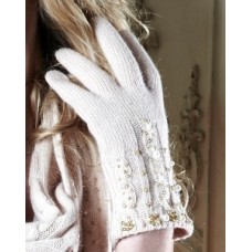 Pearl Cable Glove In Tea Rose