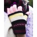 Multi Stripe With Diamante Gloves