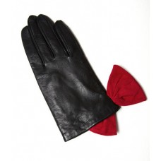 Red Bow Glove In Black And Red