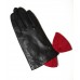 Red Bow Glove In Black And Red