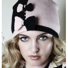 Classic Vintage Bow With Pearl Beanie