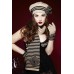 Stripe Corsage Flower Scarf