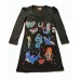 Tattoo Print Jersey Dress In Black