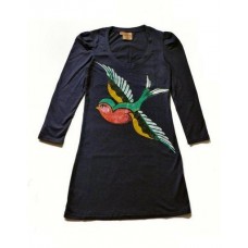 Swallow Jersey Dress In Navy